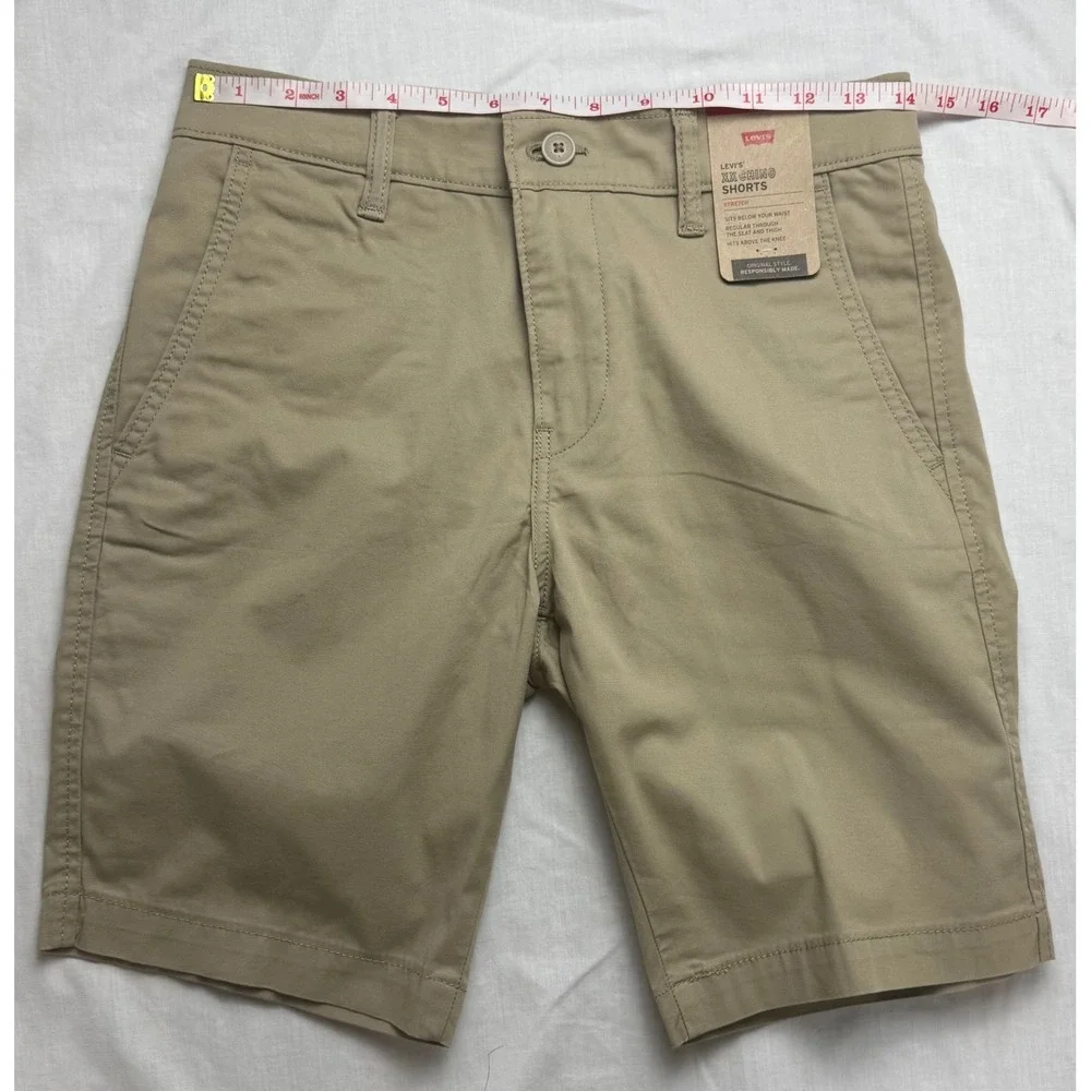 Levis XX Chino Shorts Mens 28 Khaki Tan‎ Stretch Twill
